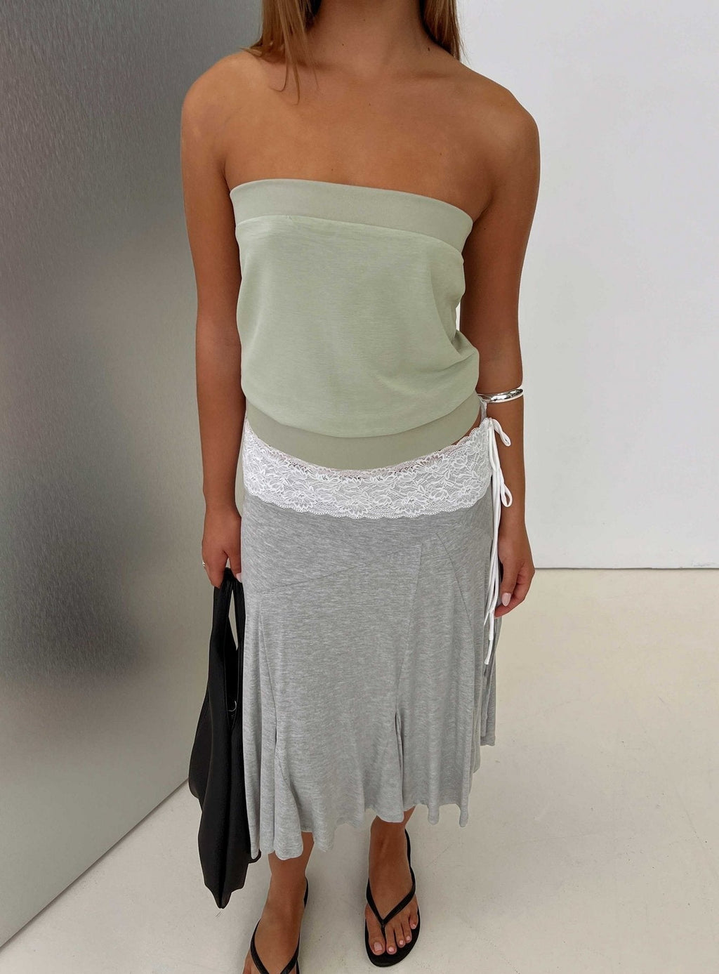 Judsen Relaxed Strapless Top Sage