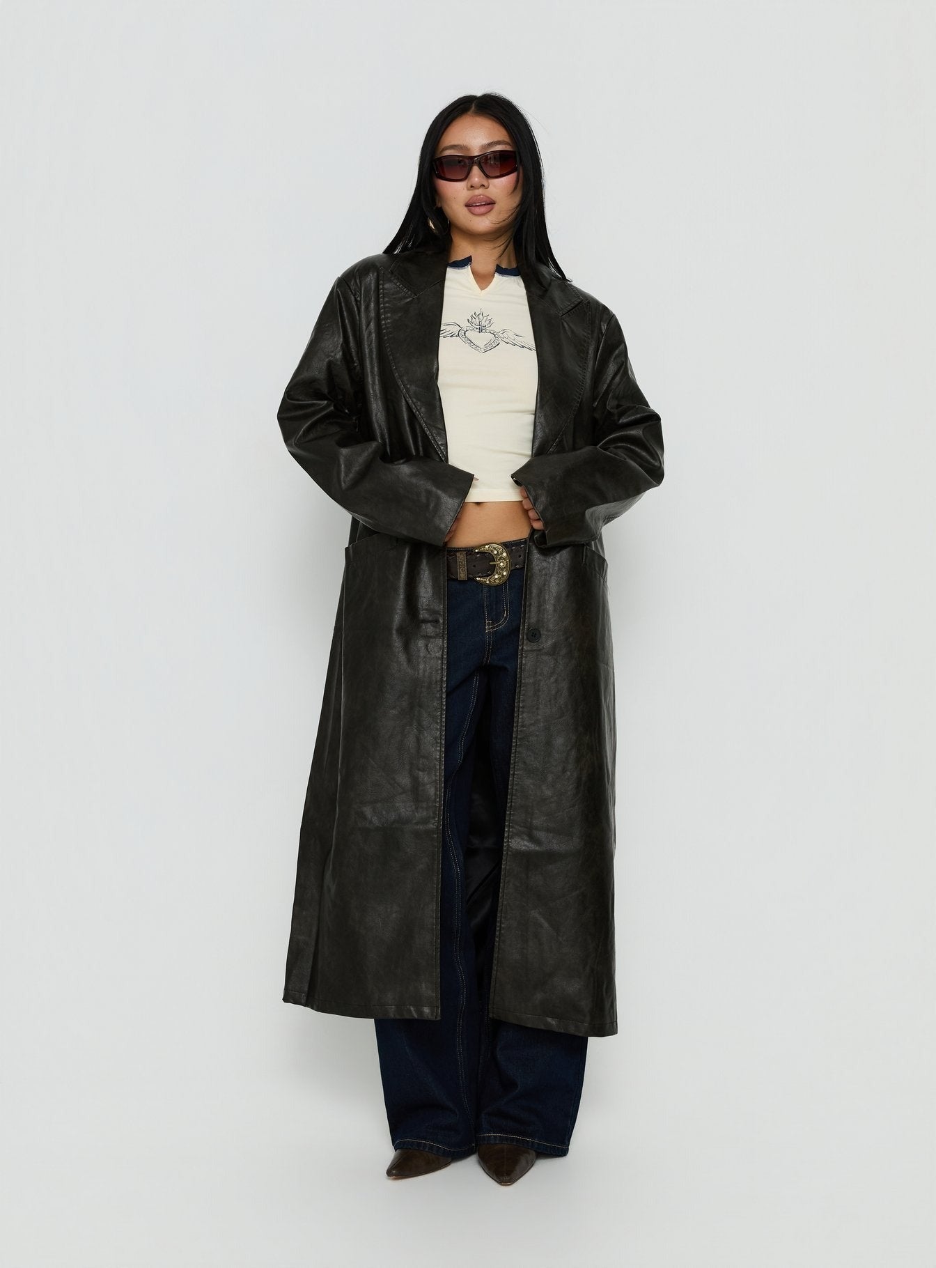 Olsen Coat Washed Onyx