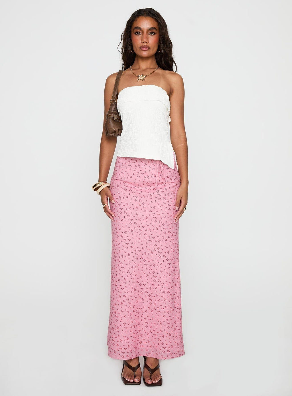 Angel Fire Strapless Top White