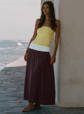 Heart Swarm Colour Block Strapless Maxi Dress Multi