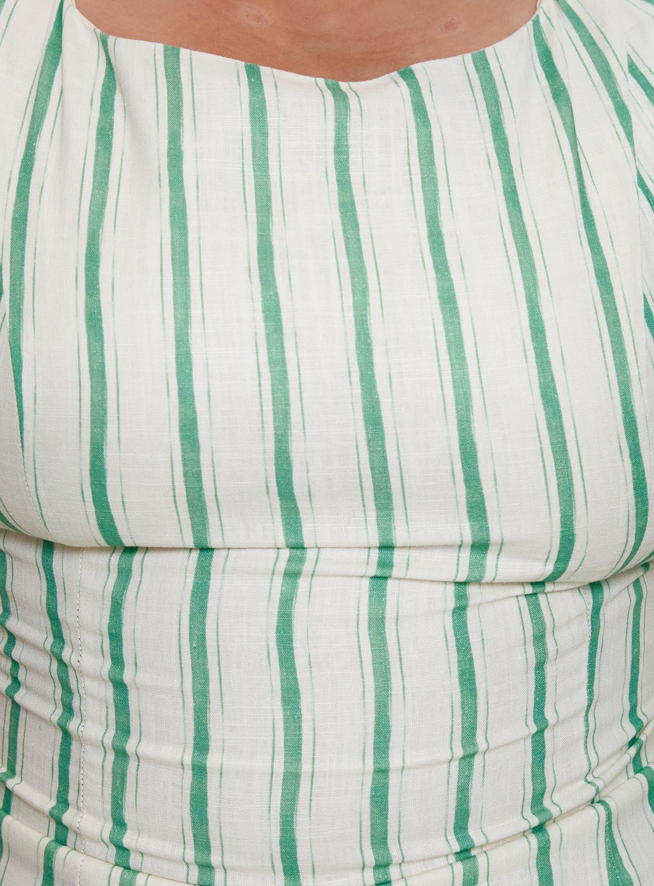 Lewisa Maxi Dress Green Stripe Curve
