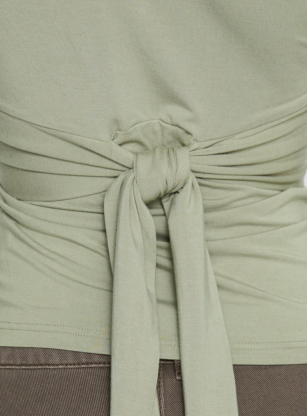 Madelon Long Sleeve Wrap Top Sage