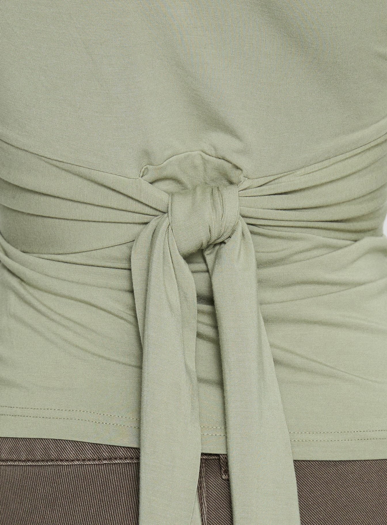 Madelon Long Sleeve Wrap Top Sage