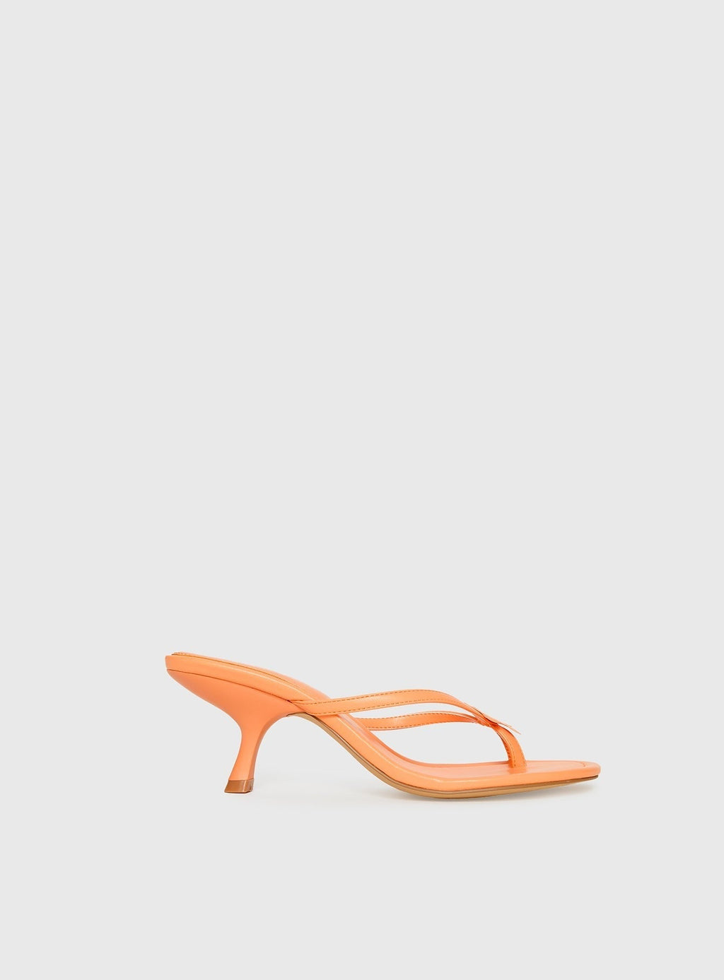 Electrified Floral Thong Heels Orange Sorbet