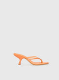Electrified Floral Thong Heels Orange Sorbet