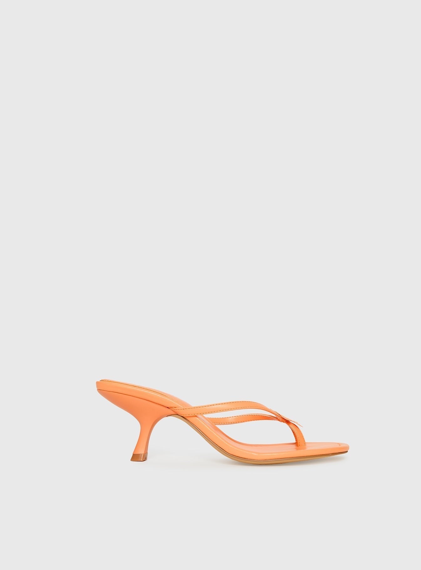 Electrified Floral Thong Heels Orange Sorbet