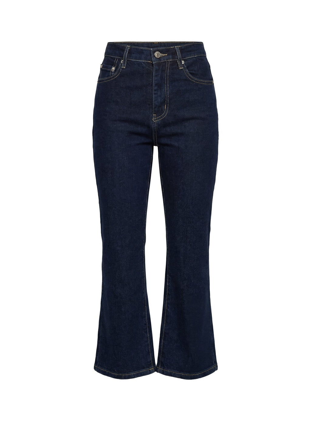 Cindee High Rise Cropped Jeans Raw Indigo