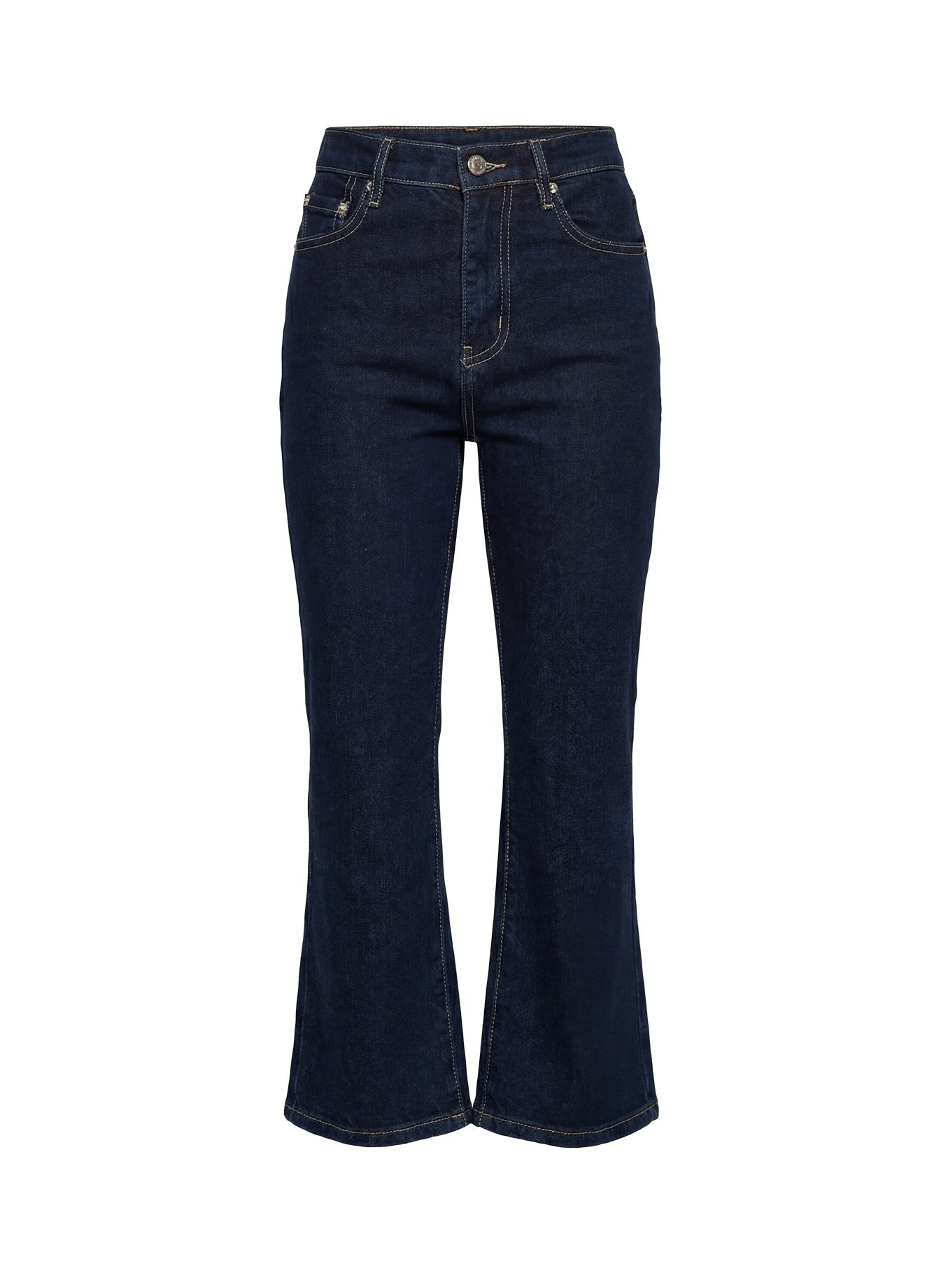 Cindee High Rise Cropped Jeans Raw Indigo