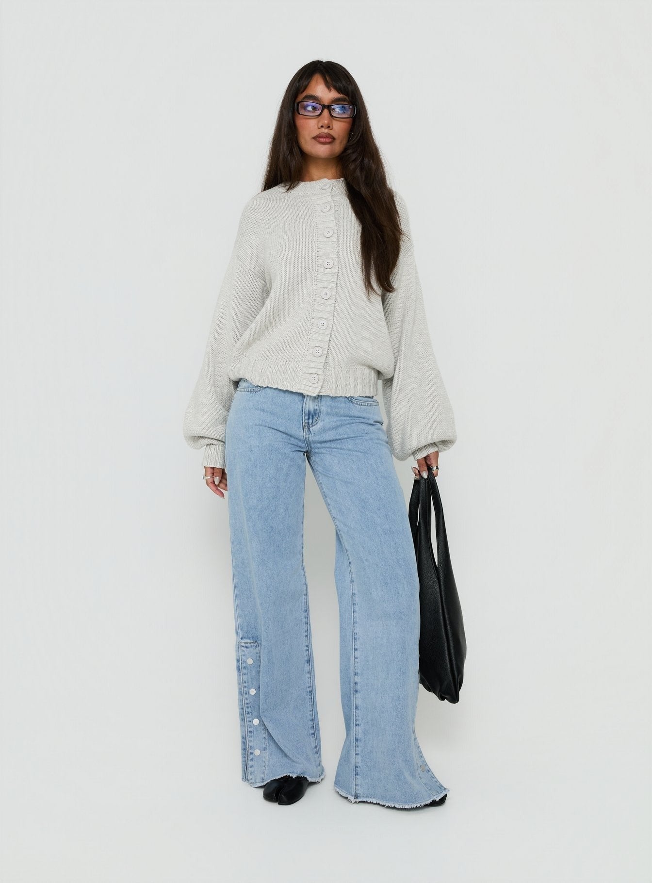 Edern Cardigan Light Grey Marle