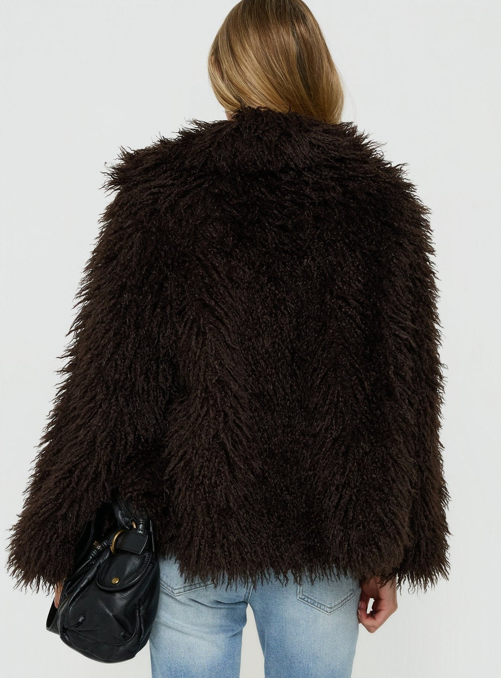 Felicea Faux Fur Jacket Chocolate