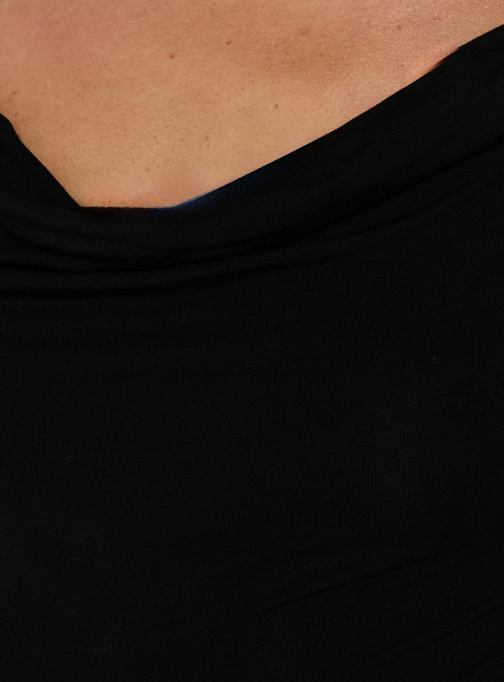 Sirius Cowl Neck Long Sleeve Top Black