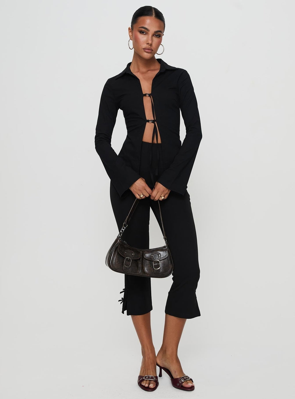 Nataline Long Sleeve Top Black