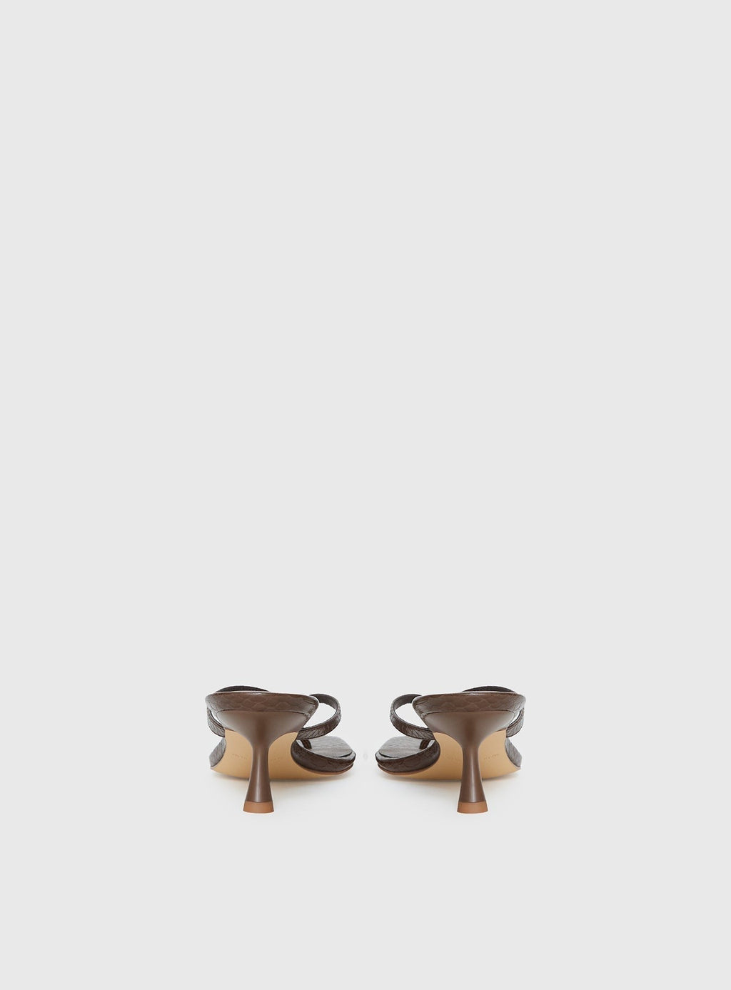 So Exclusive Snake Thong Heels Brown