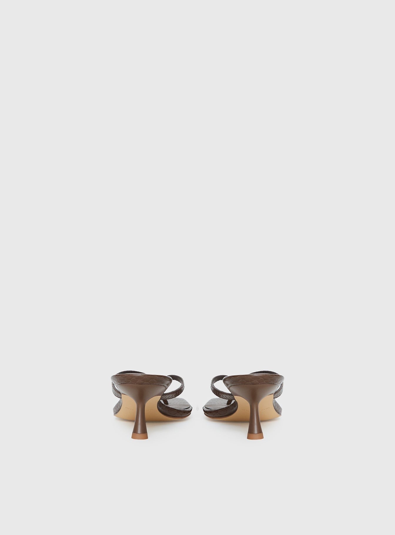 So Exclusive Snake Thong Heels Brown