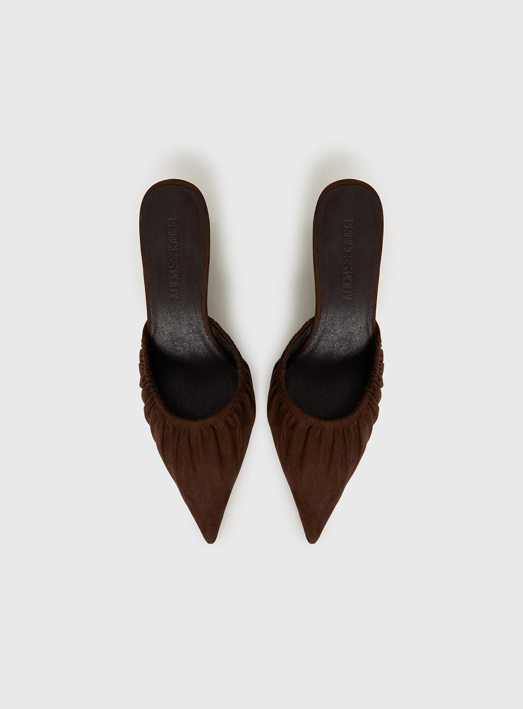 Admiration Pointed Toe Faux Suede Heels Brown
