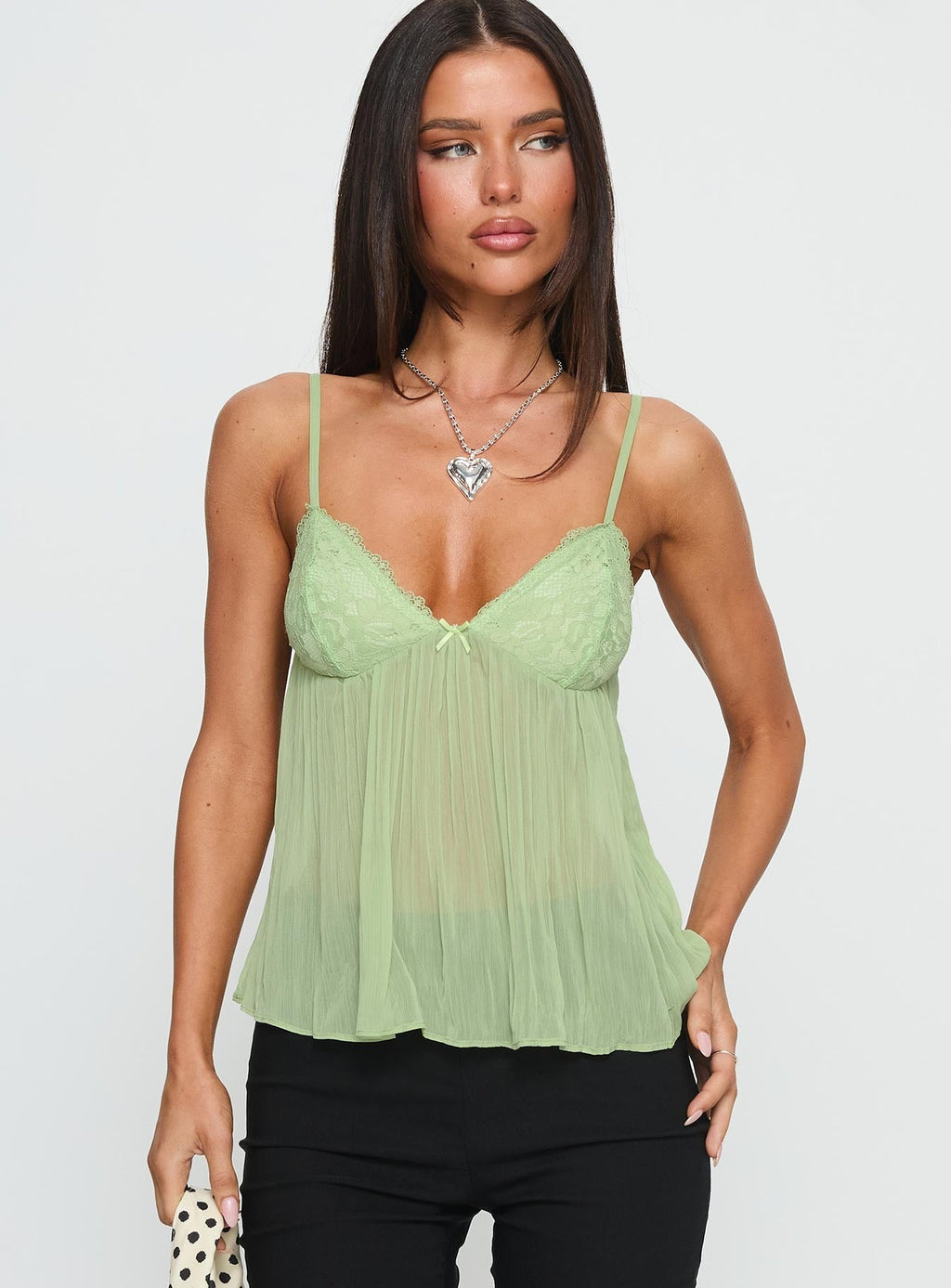 Zami Pleat Top Green