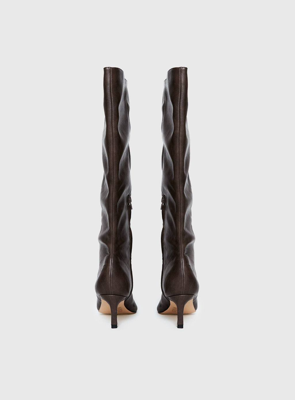 Aminah Knee High Boots Charcoal