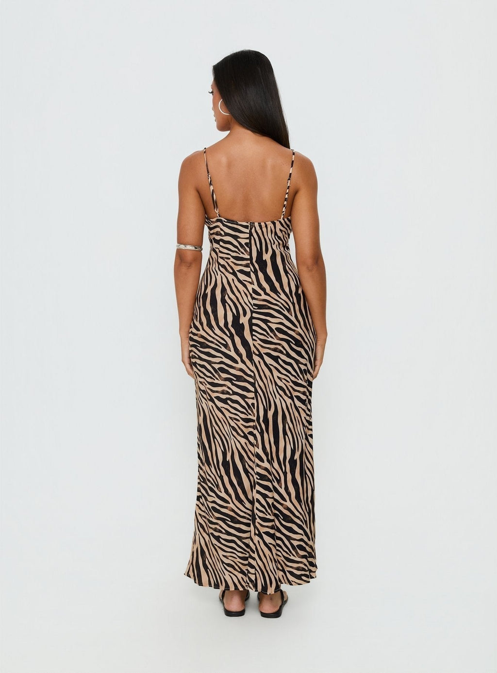 Cherilynn V Neck Maxi Dress Zebra