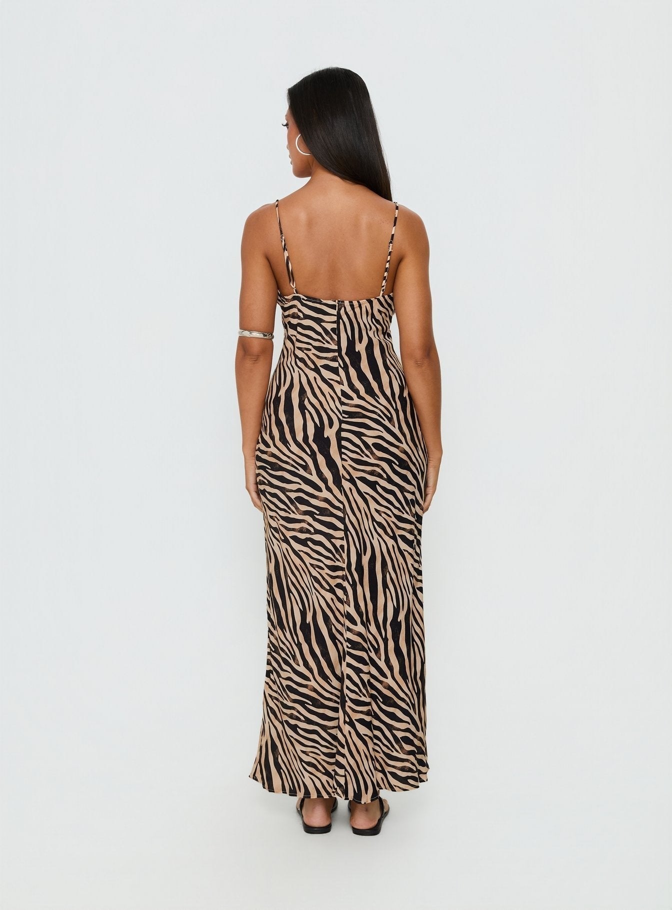 Cherilynn V Neck Maxi Dress Zebra