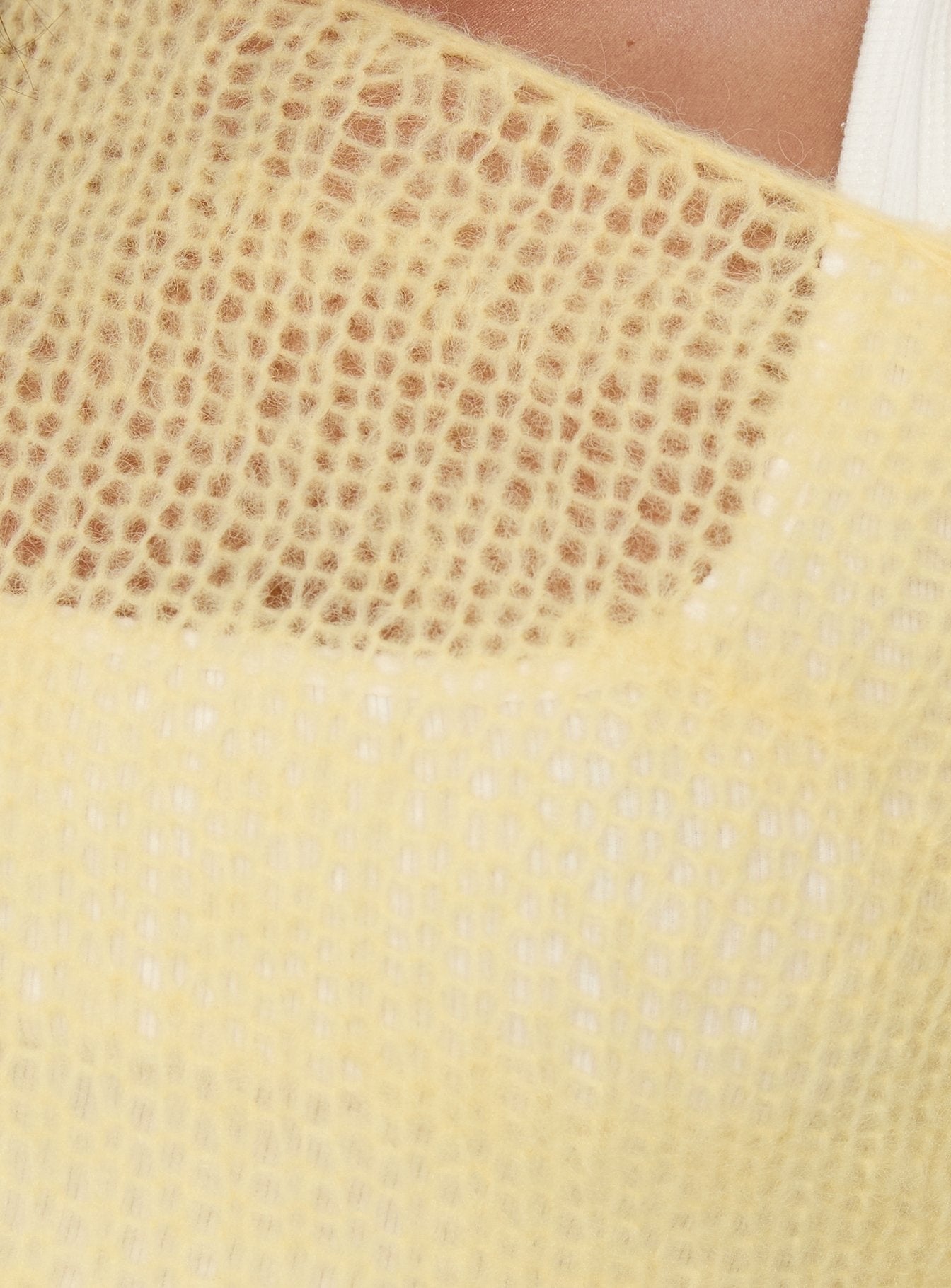 Othilia Off Shoulder Knit Jumper Yellow