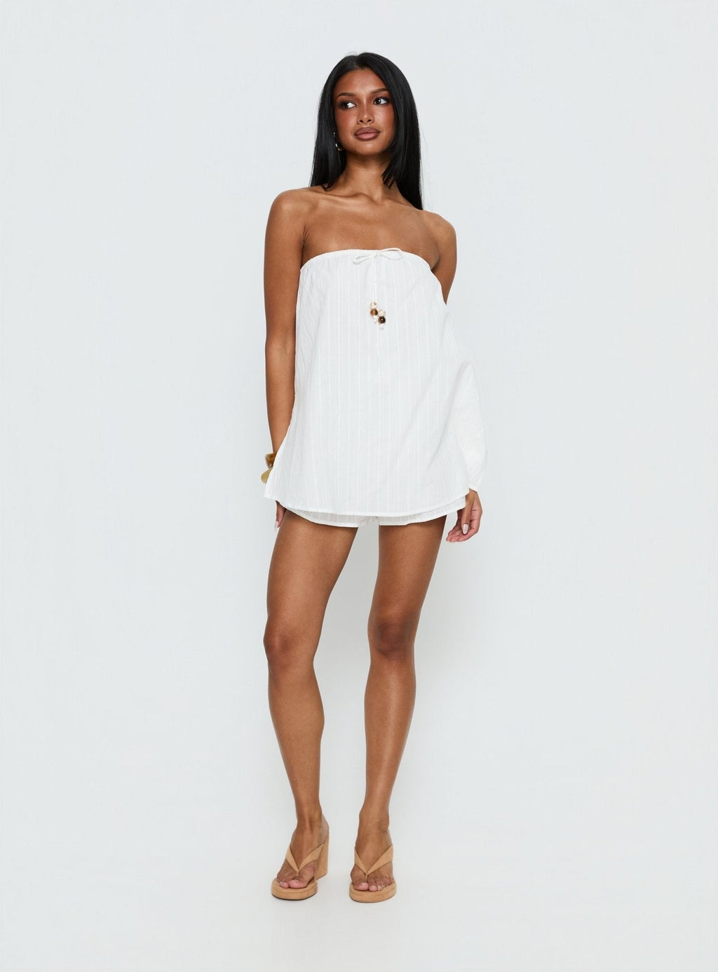 Isafelia Strapless Romper Off White