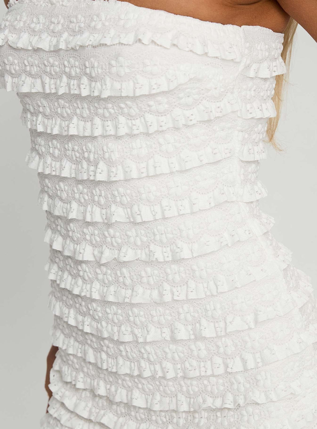 Ayver Strapless Playsuit White
