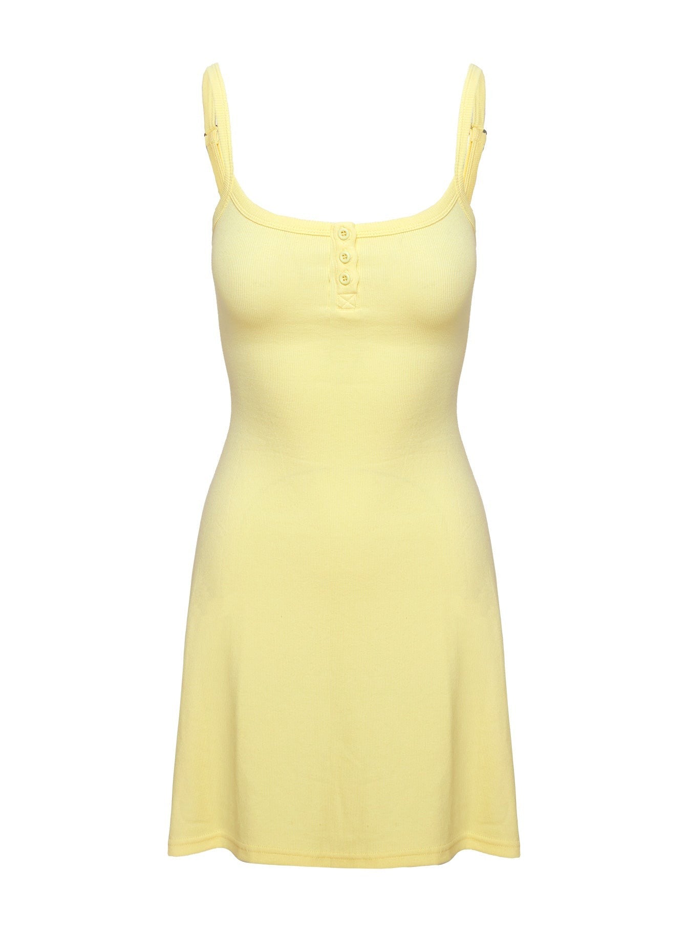 Baseline Rib Mini Dress Yellow