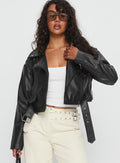 Stormwatch Faux Leather Jacket Black