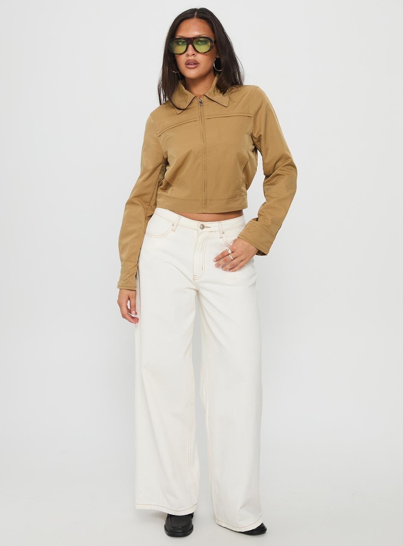 Perfection Cropped Jacket Mustard