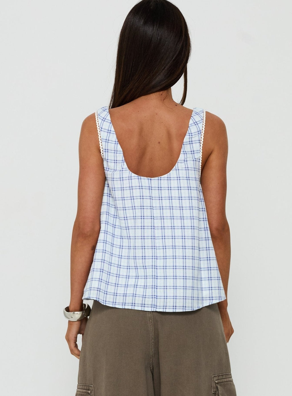 Antiquity Babydoll Top Multi Check