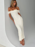 Ladonna Off Shoulder Maxi Dress Cream