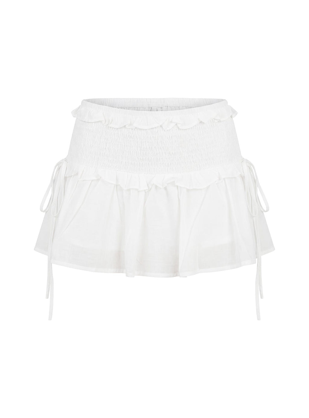 Corabel Ruffle Skort White