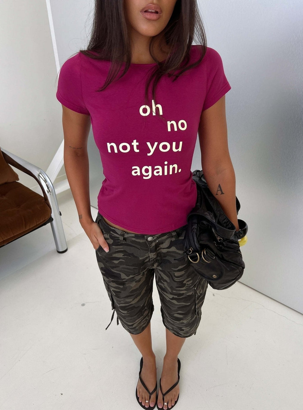You Again Graphic Top Plum