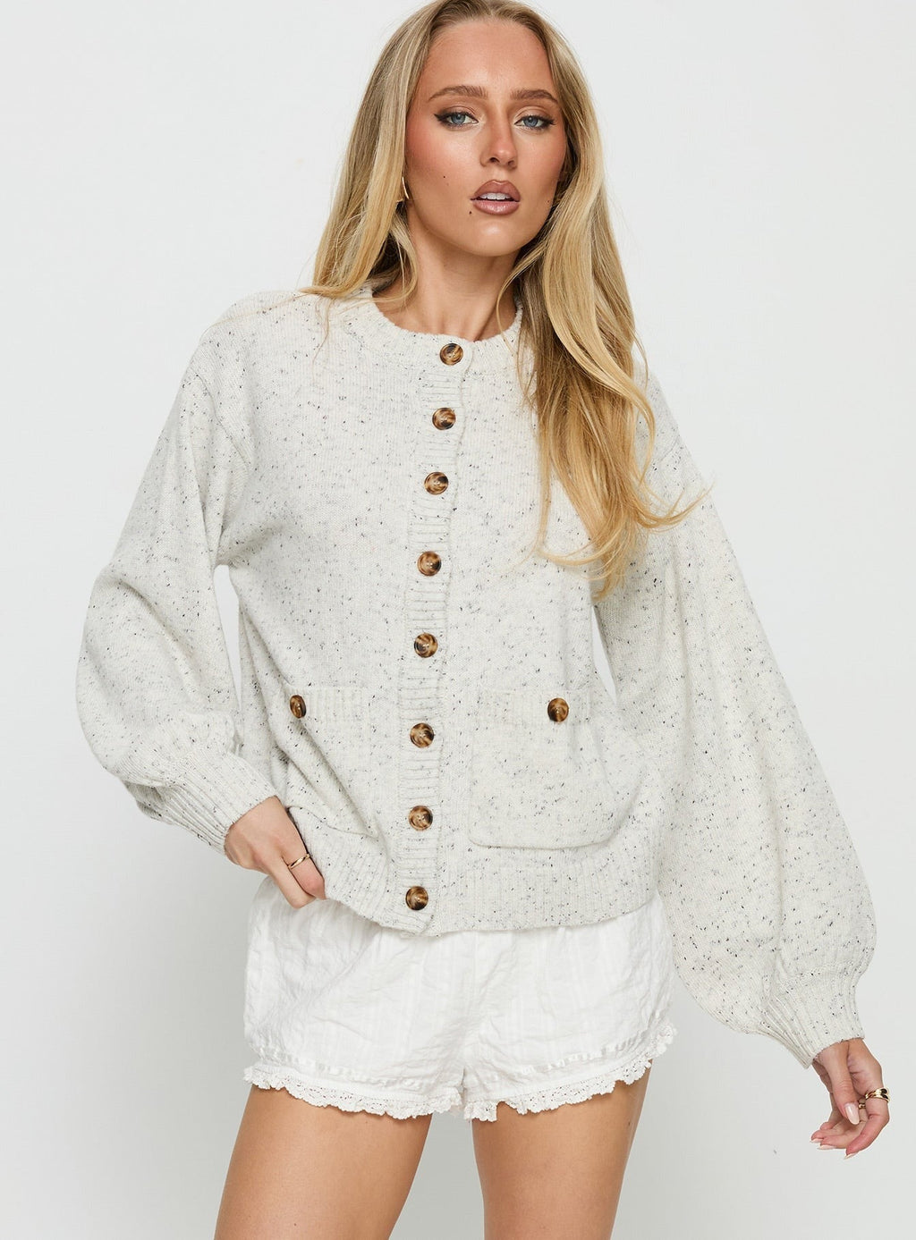 Dorah Boxy Cardigan Grey