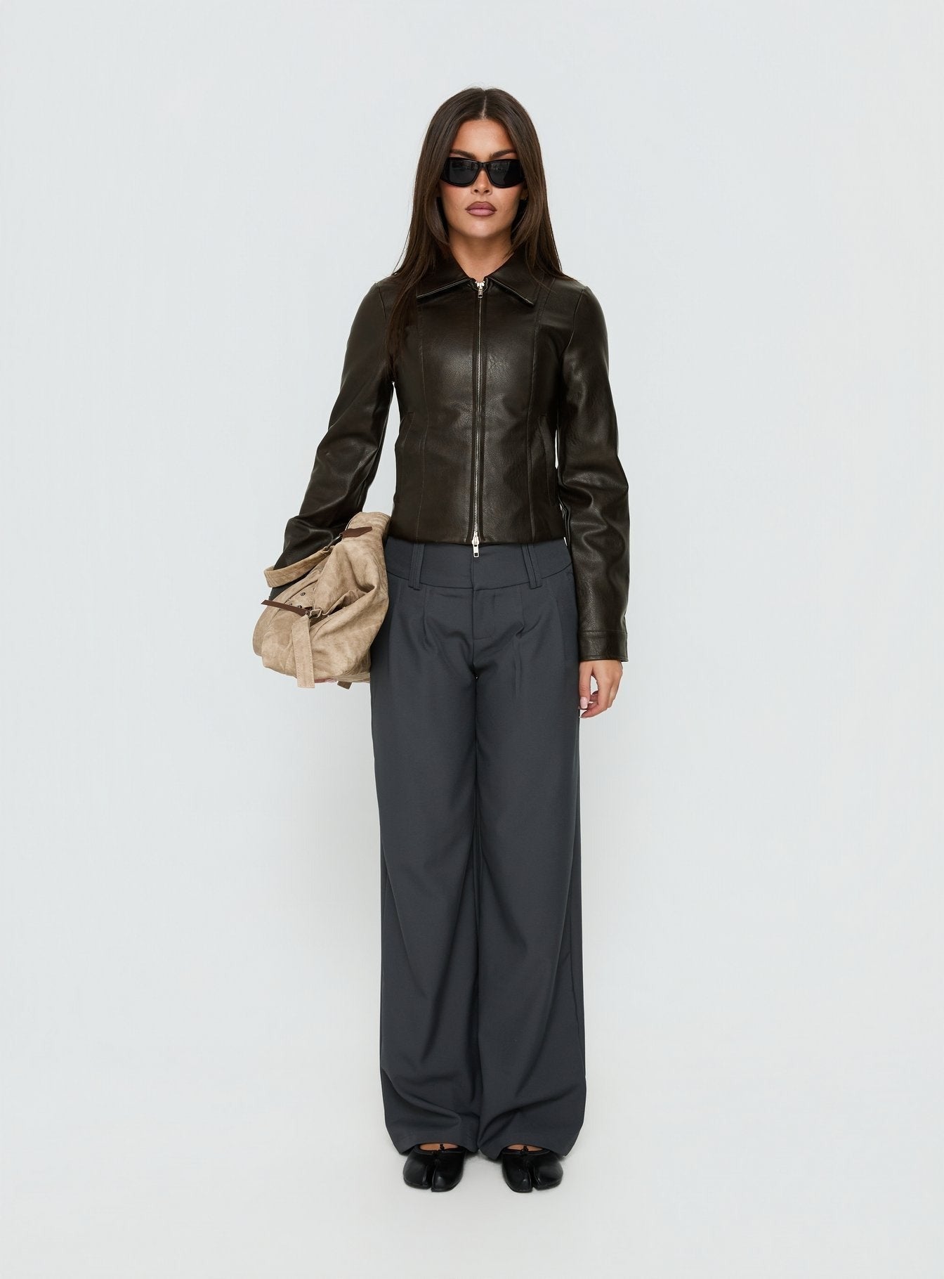 Two Lovers Low Rise Pants Slate