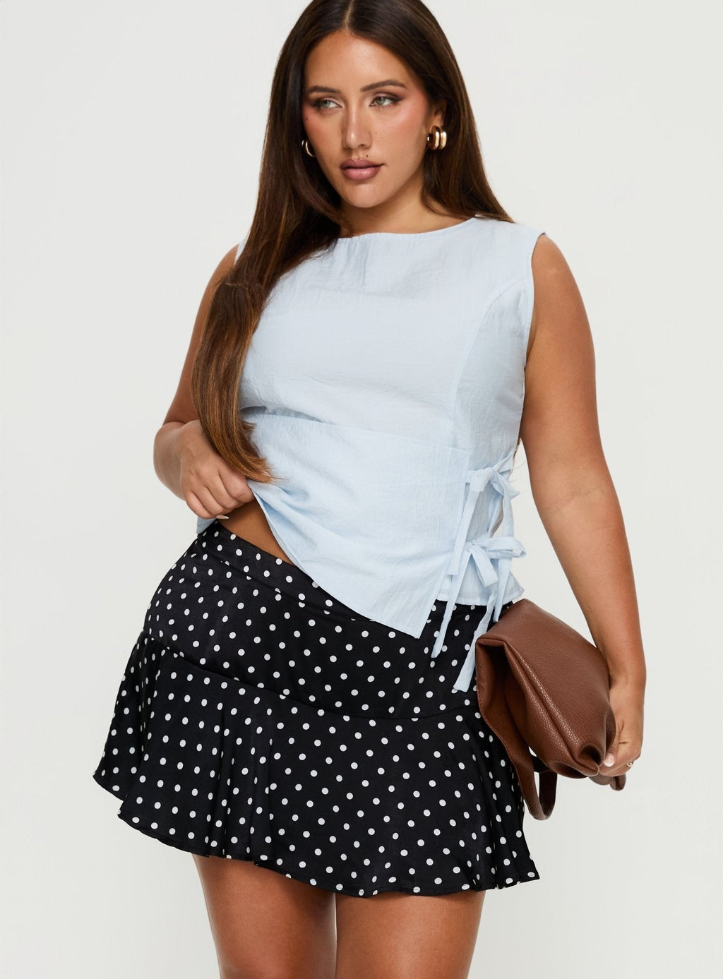 Vanish Mini Skort Black Polka Curve