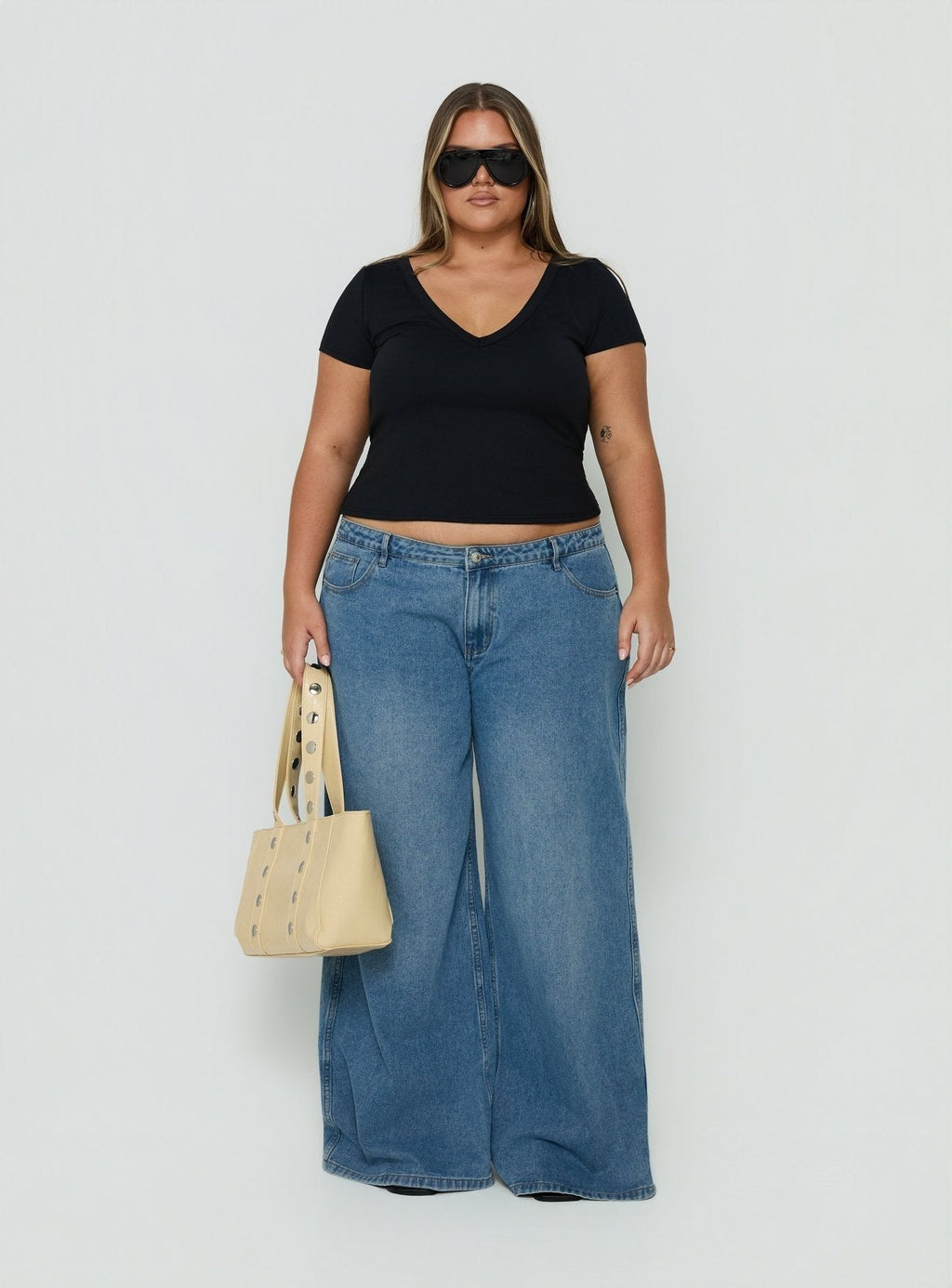 Ramos Low Rise Denim Jeans Bright Blue Wash Curve