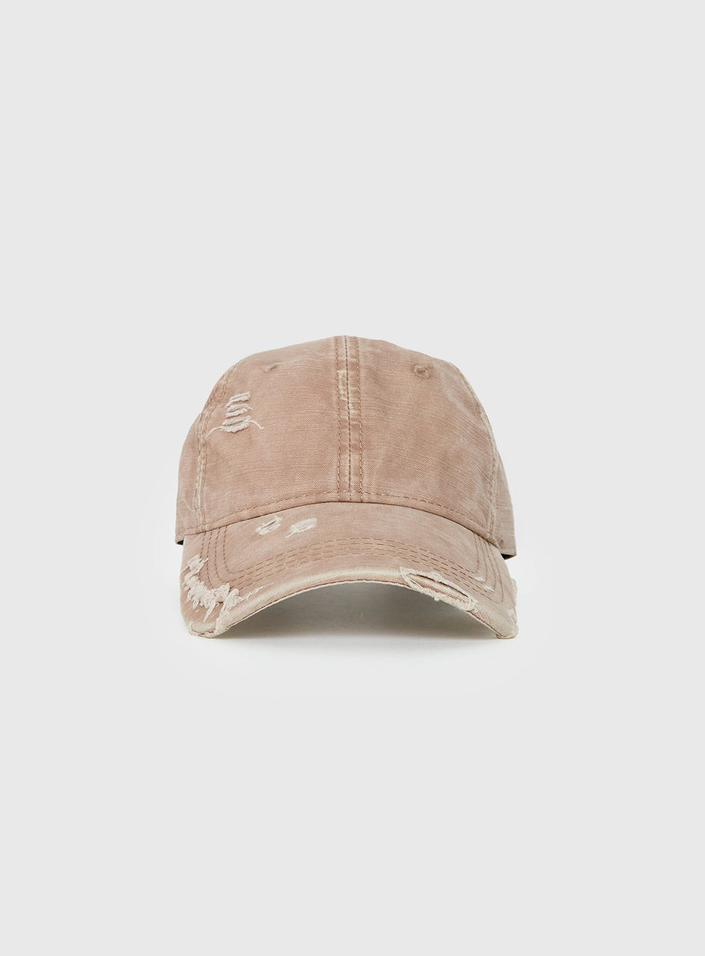 Damonica Distressed Cap Washed Mocha