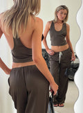 Bare Satin Cami Top Mocha