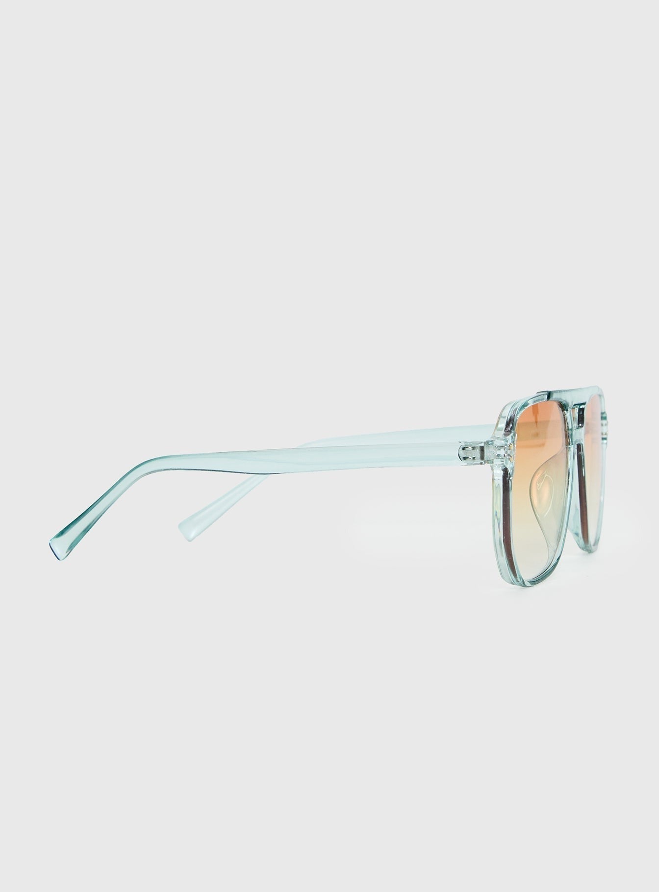 Ceranova Aviator Sunglasses Clear / Orange