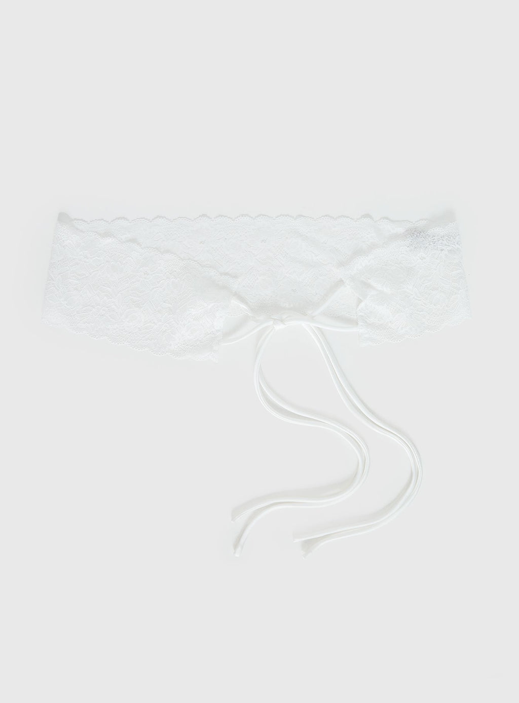 Spin The Bottle Lace Belt White
