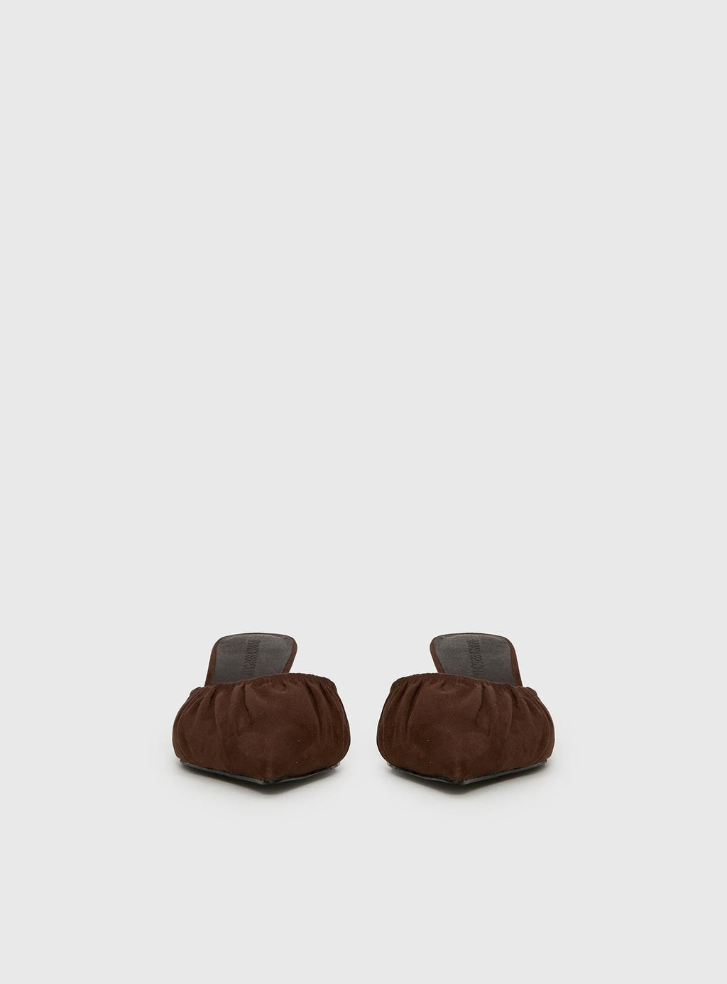 Admiration Pointed Toe Faux Suede Heels Brown