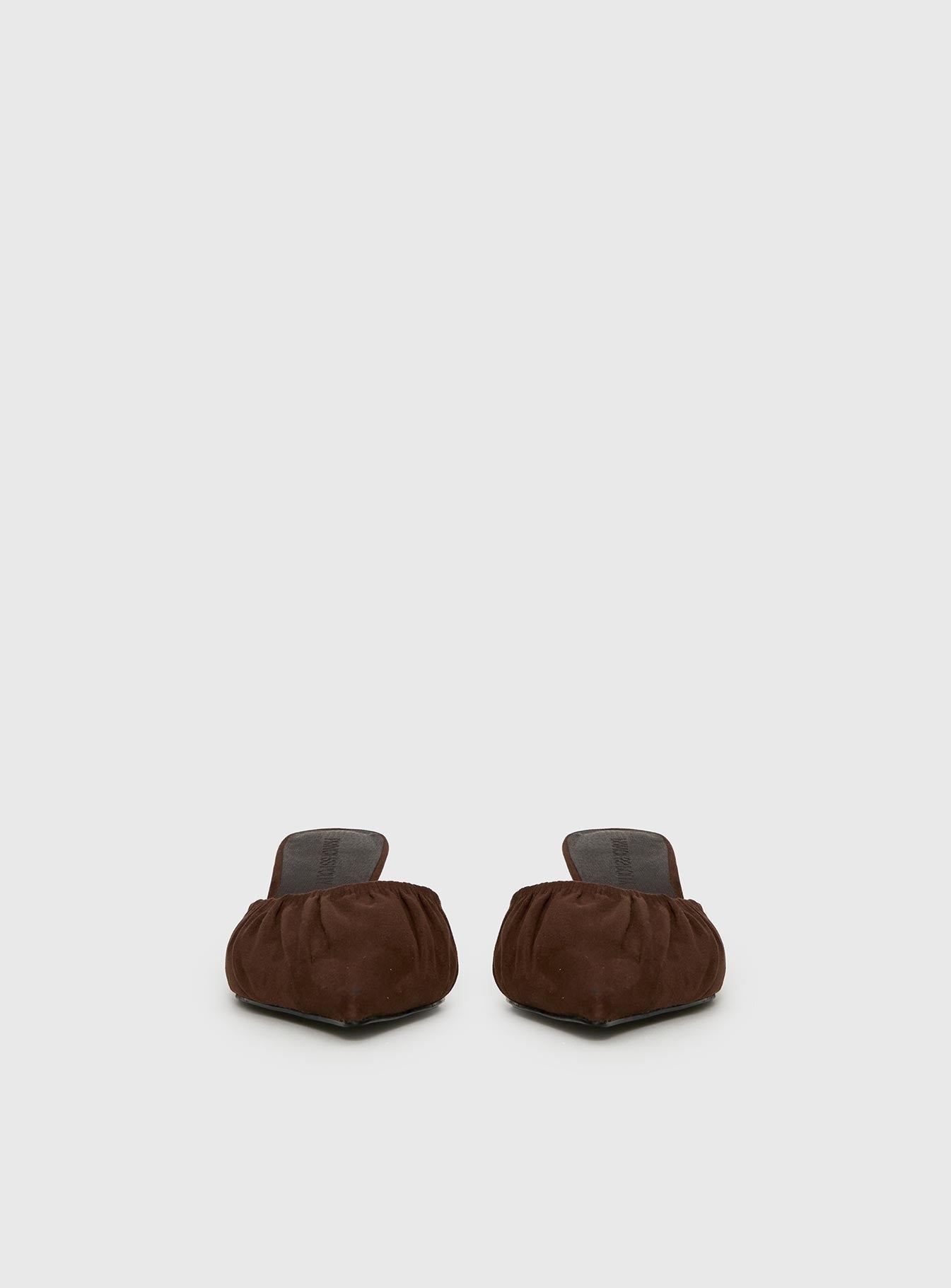 Admiration Pointed Toe Faux Suede Heels Brown