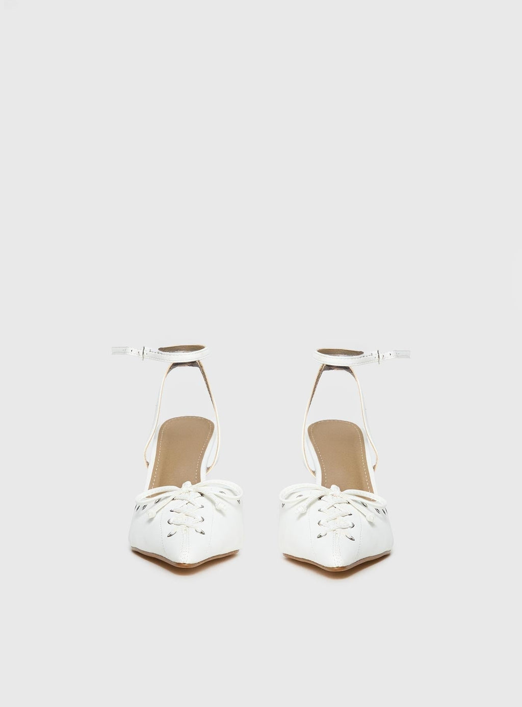 Nilah Pointed Toe Heels White