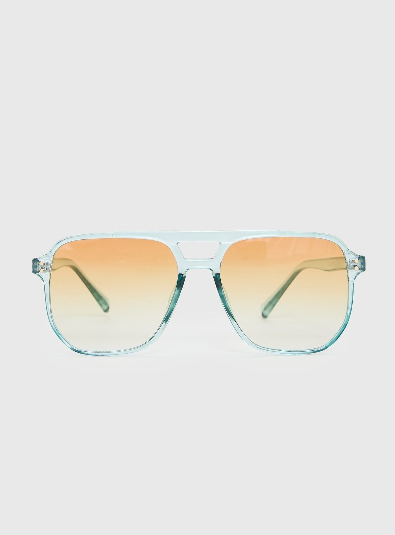 Ceranova Aviator Sunglasses Clear / Orange