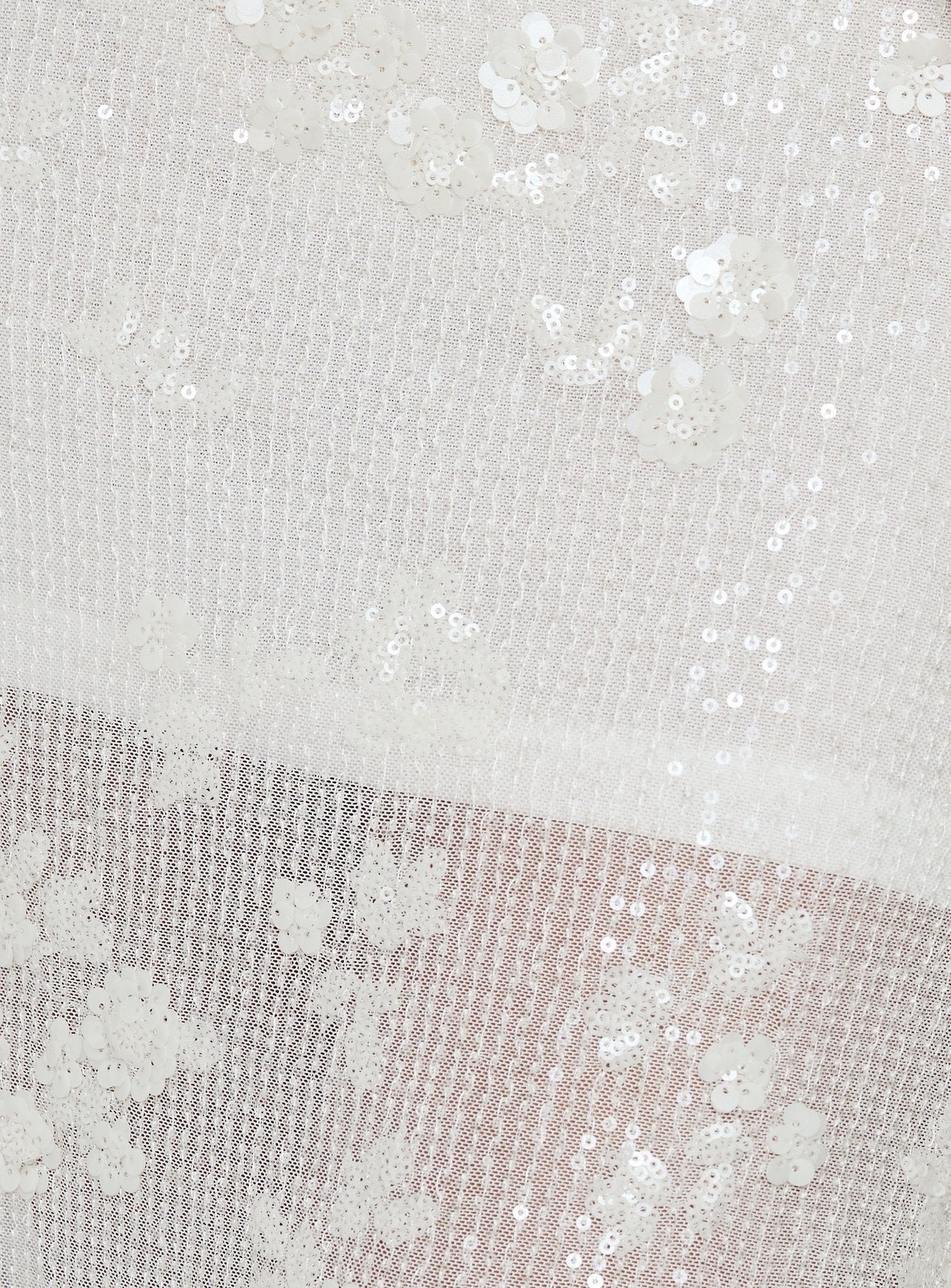 Heart Stealer Sheer Sequin Midi Skirt White