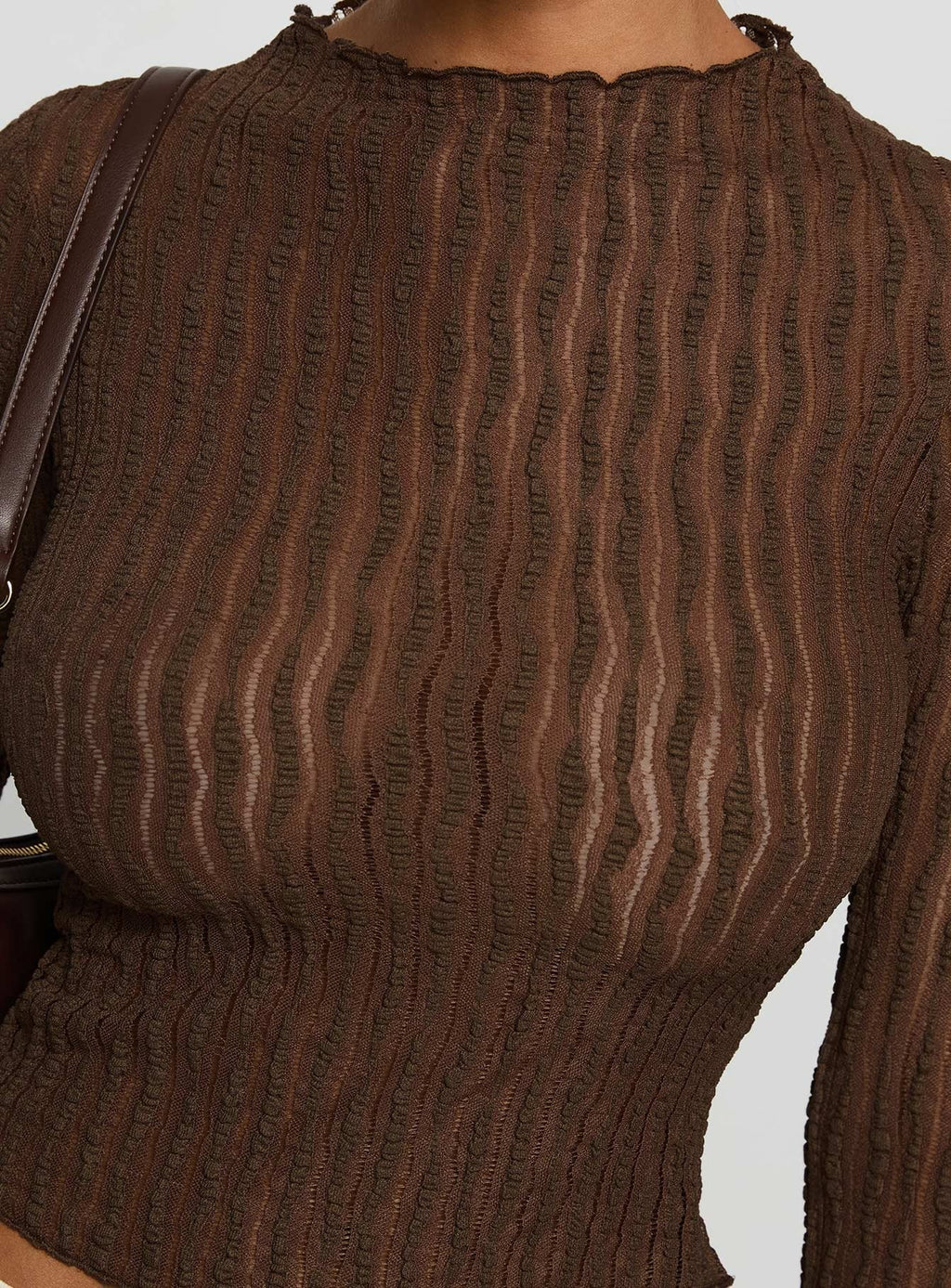 Padra Long Sleeve Top Brown