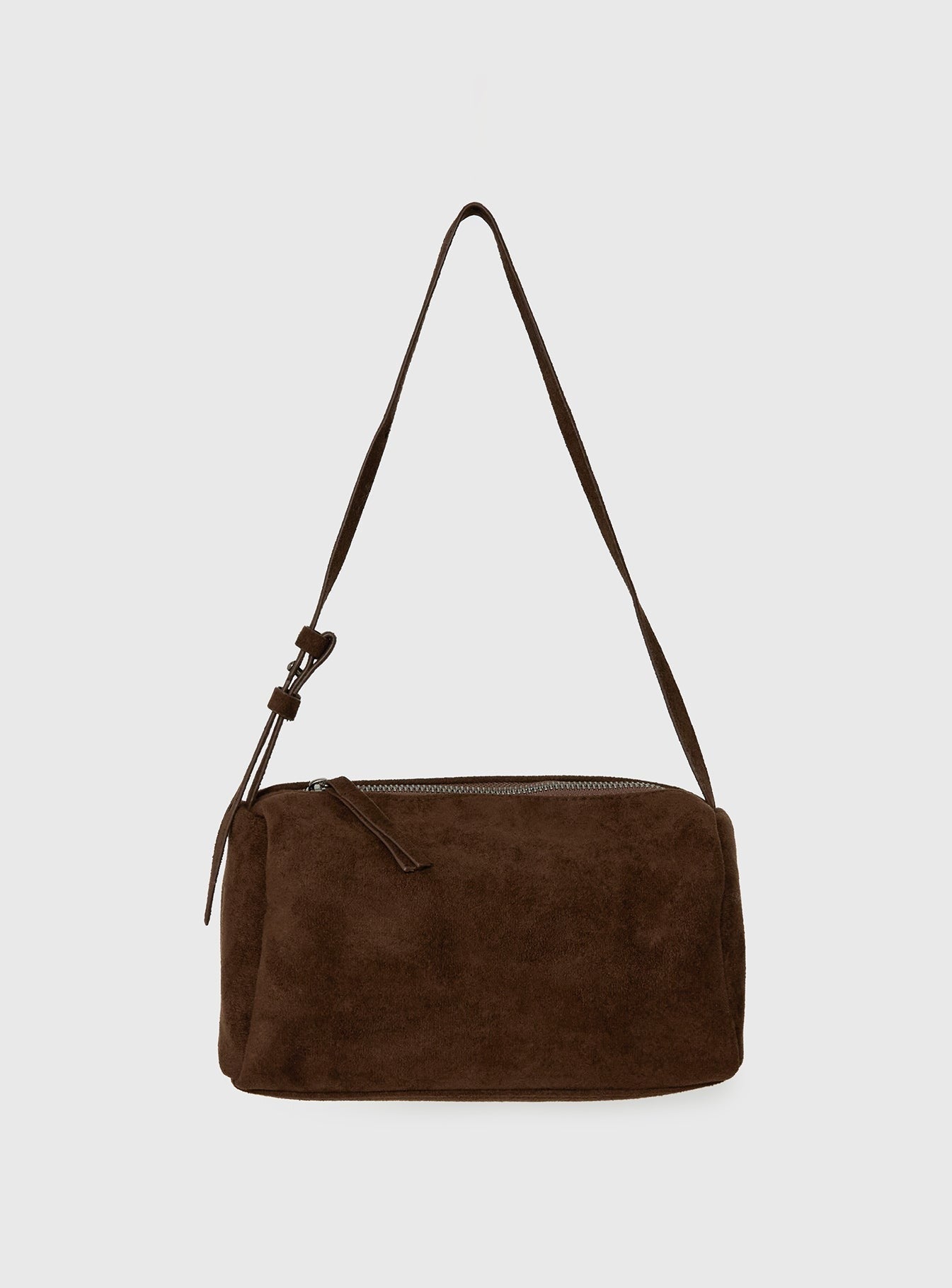 Beaming Brighter Faux Suede Shoulder Bag Chocolate