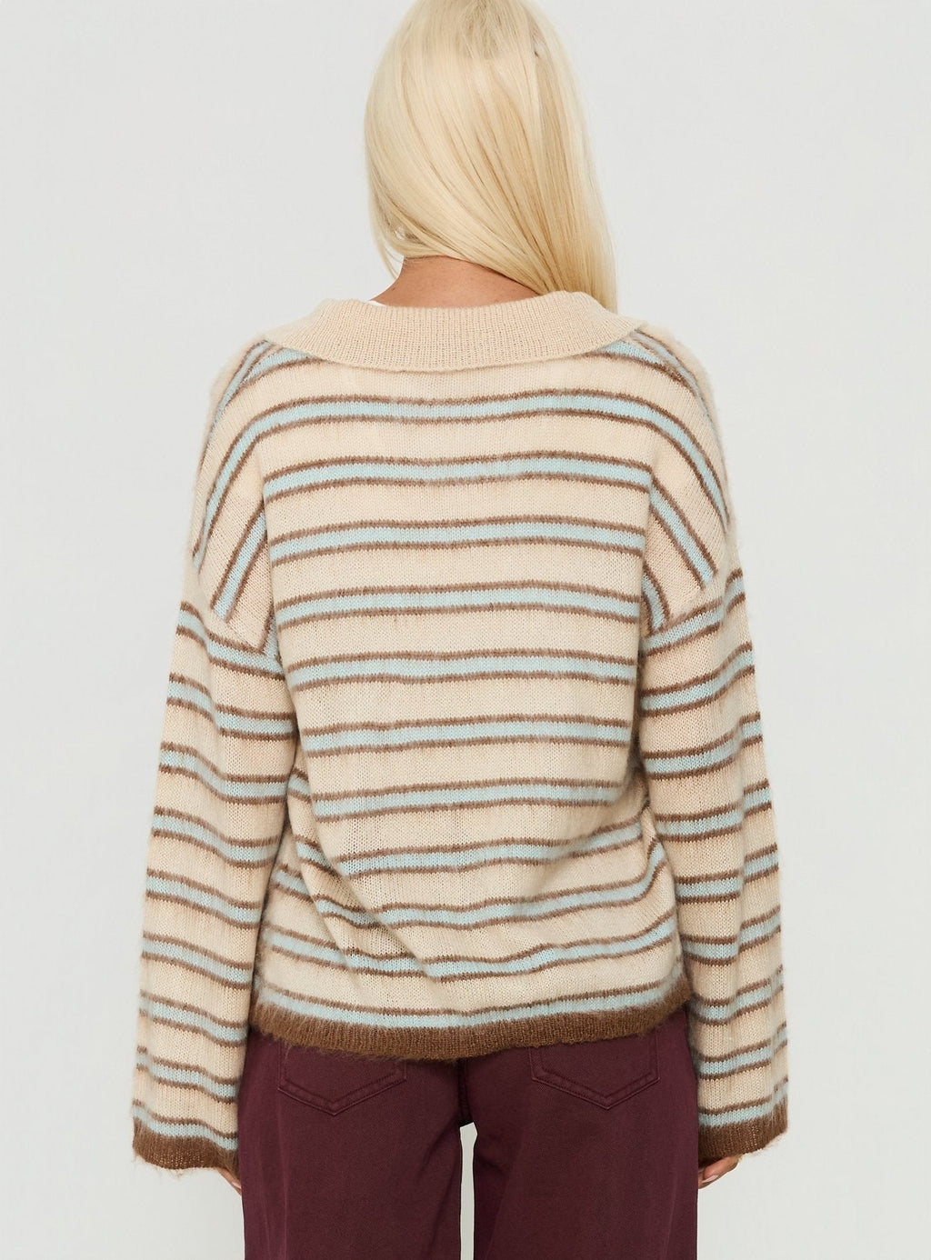 Powers Rugby Cable Knit Jumper Stripe