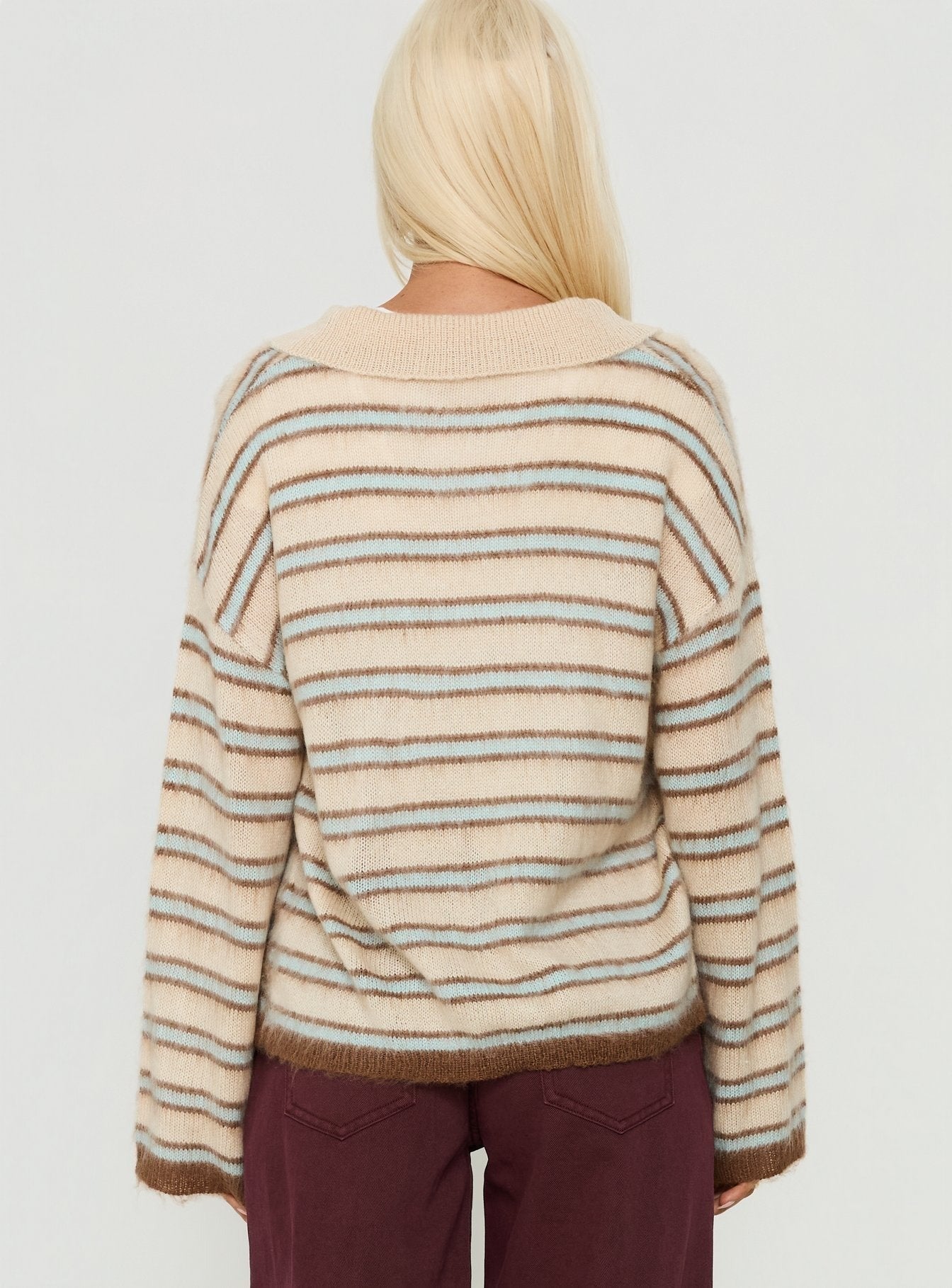 Powers Rugby Cable Knit Jumper Stripe